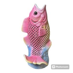 Vintage Ceramic Jumping Fish home decor